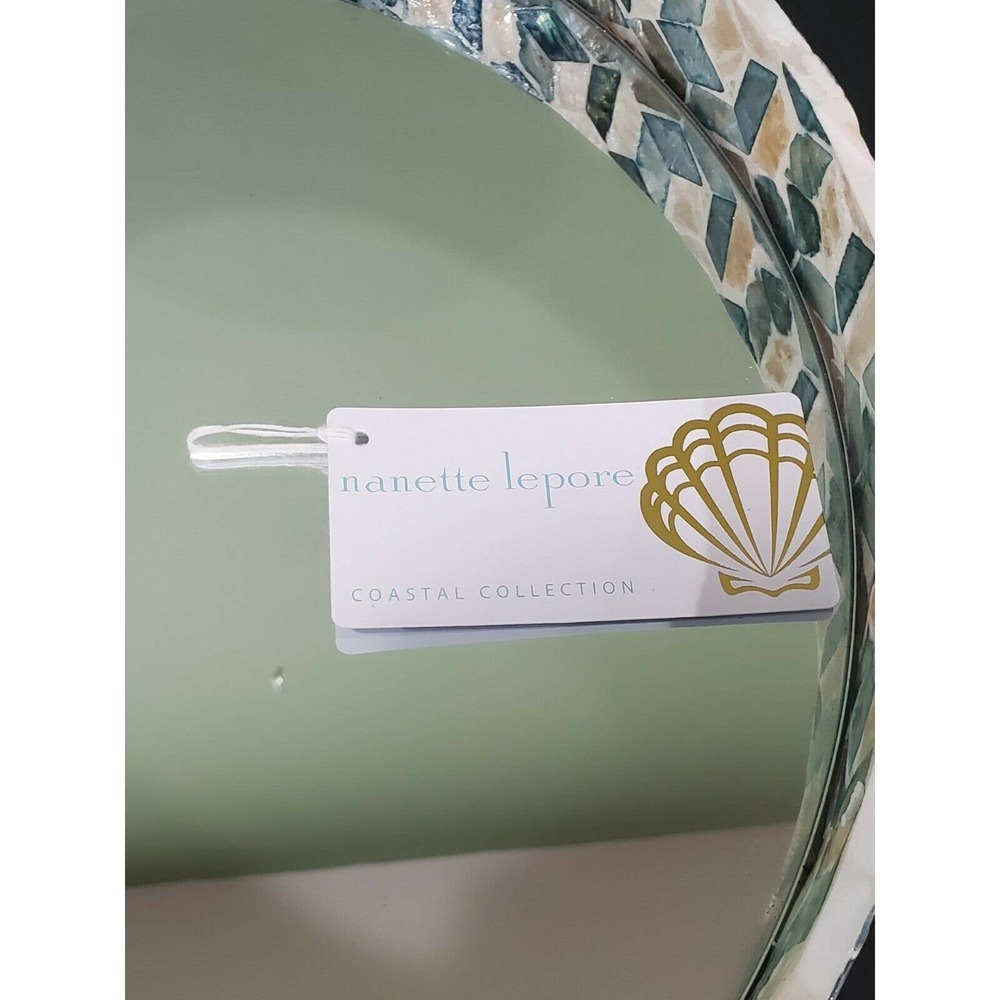Nanette lepore Mirrored capiz serving tray exclusive ocean collection - Picture 6 of 6